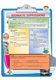 English Worksheet: Idioms
