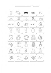 English Worksheet: Clothes