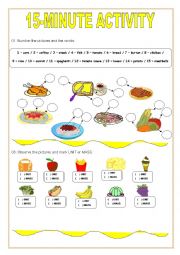 English Worksheet: 15-minute activity