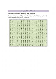 Irregular Verbs Wordsearch