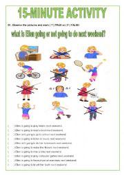 English Worksheet: 15-minute activity