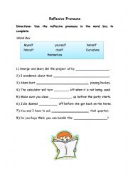 English Worksheet: Reflexive Pronouns