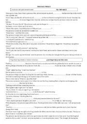 English Worksheet: the frog prince