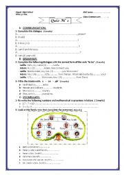 English Worksheet: Quiz for beginners