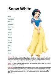 English Worksheet: Snow White. Play script