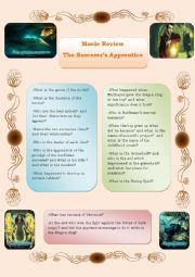 English Worksheet: The sorcerers apprentice