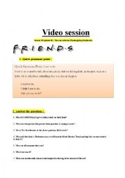 English Worksheet: Friends workshhet ; The One With the Thanksgiving Flashbacks
