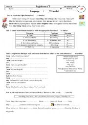 English Worksheet: Test N2 