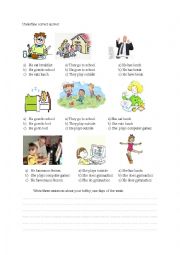 English Worksheet: Everyday activities