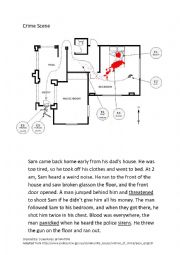 English Worksheet: crime scene