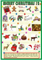 Christmas pictionary and matching activity 2