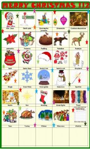 English Worksheet: Merry Christmas :pictionary 2