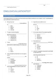 English Evaluation Test