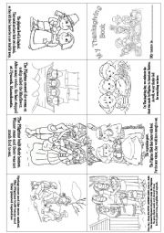 English Worksheet: Thanksgiving mini book