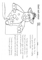 English Worksheet: Read and Colour