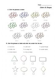 English Worksheet: Colors Testing