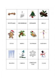 English Worksheet: winter domino part 2.