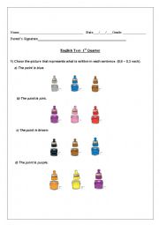 English Worksheet: Grammar test