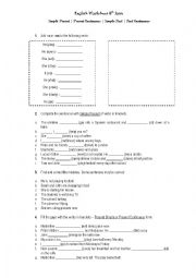 English Worksheet 8th form - Grammar