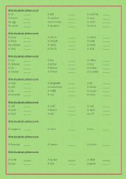 English Worksheet: Plural