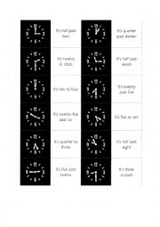 English Worksheet: Domino_Whats the time