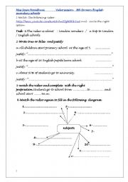 English Worksheet: video session  schools in Britain