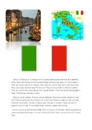 English Worksheet: ITALY