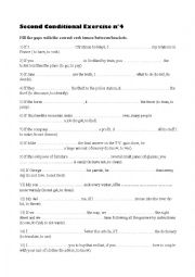English Worksheet: Second Conditional Exercise n4