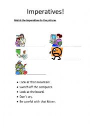 English Worksheet: Imperatives