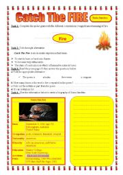 English Worksheet: 3rd form Art Session 1: Catch the fire by Bill Cosby