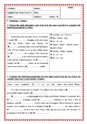 7th form End-Term Test1