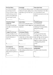 English Worksheet: Selling a special job