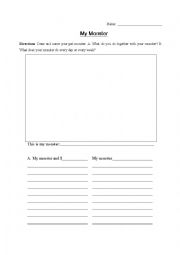 English Worksheet: My Monster