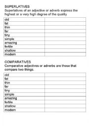 English Worksheet: Superlatives quiz