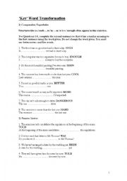 FCE Use of English Sentence Transformation