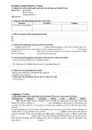 English Worksheet: full-term-test 2