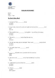 English Worksheet: so, many