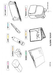 School Objects & Colours