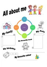 English Worksheet: All about me!!!