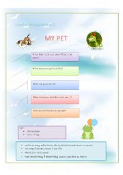 English Worksheet: Creative Writing ( My Pet)