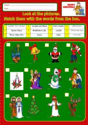 English Worksheet: Christmas: matching exercise_2