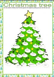 English Worksheet: CHRISTMAS TREE