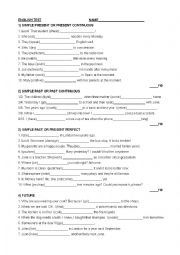 English Worksheet: ENGLISH TEST