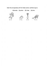 English Worksheet: Family members