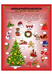 English Worksheet: Christmas Decorations