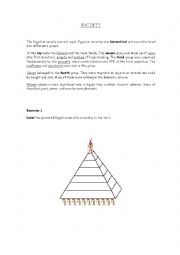 English Worksheet: Ancient Egypt Society