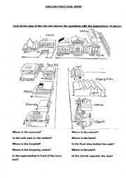 The town and preposition of places