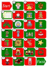 English Worksheet: The Christmas ABC Boardgame