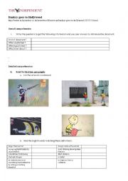 English Worksheet: Banksy goes to Hollywood