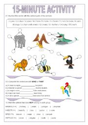 English Worksheet: 15-minute activity